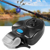 4Pcs Fish Bite Alarm พร้อมตัวบ่งชี้แบบพกพา Sea Pole Clip-On สัญญาณเตือนความไวสูง Buzzer Night Inligence Fishing Tools