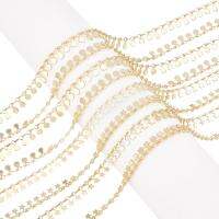 1Box 2M 2 Style Brass Link Chains with Charms Long-Lasting Plated Unwelded Light Gold 1m/style