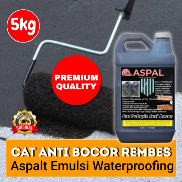 Cat Aspal Cair Pelapis Anti Bocor Asphalt Emulsion Waterproof For Wall Treatment 5 Kg Untuk Dak 5192