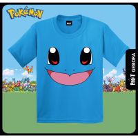 Kids T-Shirt cartoon Pokémon（Eevee Mewtwo Gengar Squirtle Charmander Bulbasaur Jigglypuff  and Pikachu） graphic Tops Boys Girls Distro Age 1 2 3 4 5 6 7 8 9 10 11 12 Years