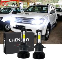 New หลอดไฟหน้ารถยนต์ LED V4 6000K ฮาโลเจน สีขาว แบบเปลี่ยน สําหรับ Toyota Fortuner 2009-2011 (1 คู่)