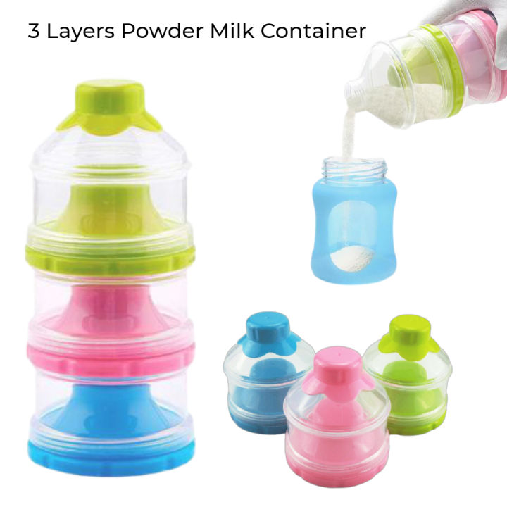 4-Grids Portable Baby Food Storage Box Infant Essential Cereal Holder Milk  Powder Organizer Kids Snacks Container ZOU