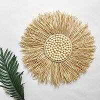 Wall Decor Raffia Woven Boho Macrame Hangings Wreath Wall Art For Home Decor Christmas Day Gift Festival40cm/15.75in