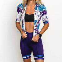 Womens Summer Cycling Uniform Jumpsuit Short-sleeved Bicycle All-in-One Outdoor Sports Equipment