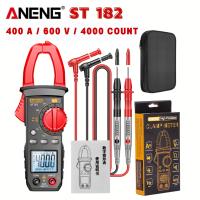 ANENG ST182 ดิจิตอลแคล้มป์มิเตอร์ วัดกระแสไฟฟ้าสลับ AC แรงดันไฟฟ้า AC/DC ความต้านทาน คาปาซิเตอร์ วัดความถี่ วัดอุณหภูมิ ความต่อเนื่องทางไฟฟ้า