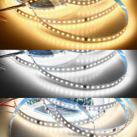 DC 24V 2835 600LED Light Strip Flexible LED Rope Ribbon Tape Light Lamp Warm WhiteWhiteYellow 5M for Home Decoration