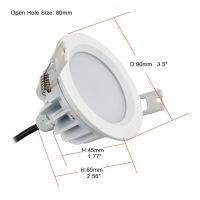 5w 7w LED Downlight 90mm 3.5inch, Open hole size 80mm 3inch AC 85-265V IP65 for outdoor bathroom Sauna room Ceiling Spot Light