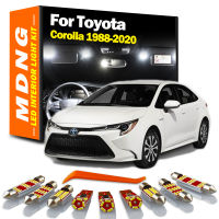 MDNG Canbus สำหรับ Toyota Corolla 1988-2016 2017 2018 2019 2020ไฟ LED ภายในชุดโดมแผนที่โคมไฟป้ายทะเบียนรถอุปกรณ์เสริม