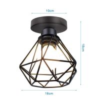 Vintage Industrial Rustic Flush Mount Ceiling Lights Metal Lamp Fixture Nordic Style Creative Retro Hallway Aisle Light Lamp E27