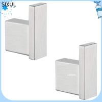 SIXUL 2 Pack เหล็กไร้สนิม ตะขอแขวนผ้าเช็ดตัว แปรงเงิน ตะขอแขวนฝักบัว ทนทานสำหรับงานหนัก ตะขอติดผนัง ห้องน้ำสำนักงาน