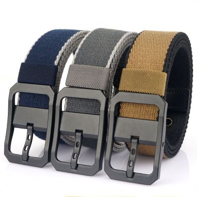 New Fashion Men Canvas Belt Pin Buckle Outdoor Tactical Sports Casual Jeans Cutable