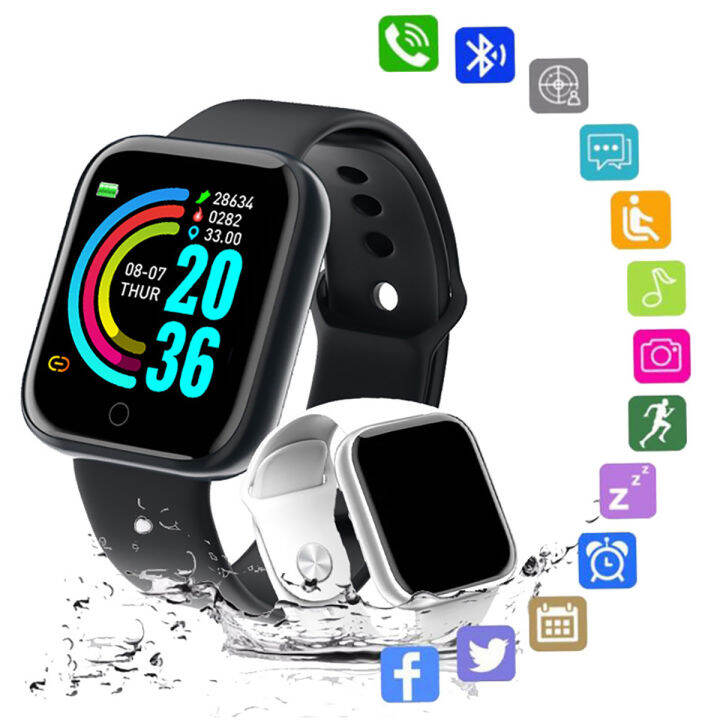 smart-watch-d20-นาฬิกาสมาร์ทวอทช์-d20-smart-watch-bluetooth-4-0-นาฬิกาอัจฉริยะ-ฟิตเนสแทรคเกอร์-นับก้าวได้-fitness-tracker-smart-band-smart-bracelet-ชาร์จก่อนใช้