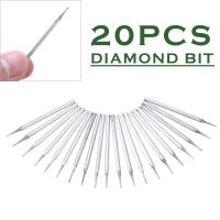 【DT】hot！ 20pcs Coated Core Hole Cutter Bits Needle Glass Drilling 1mm