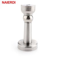 NAIERDI Sliver Stainless Steel Magnetic Door Stop Stopper Door Holder Catch Floor Fitting With Screws For Family Home Decorative Door Stops