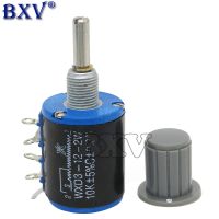 1SET = 1PCS WXD3-12 1W 10K 4.7K 3.3K 2.2K 1K Resistance Ring Multi Circle Precision Wire Wound Potentiometer + 1PCS Grey Knob WATTY Electronics