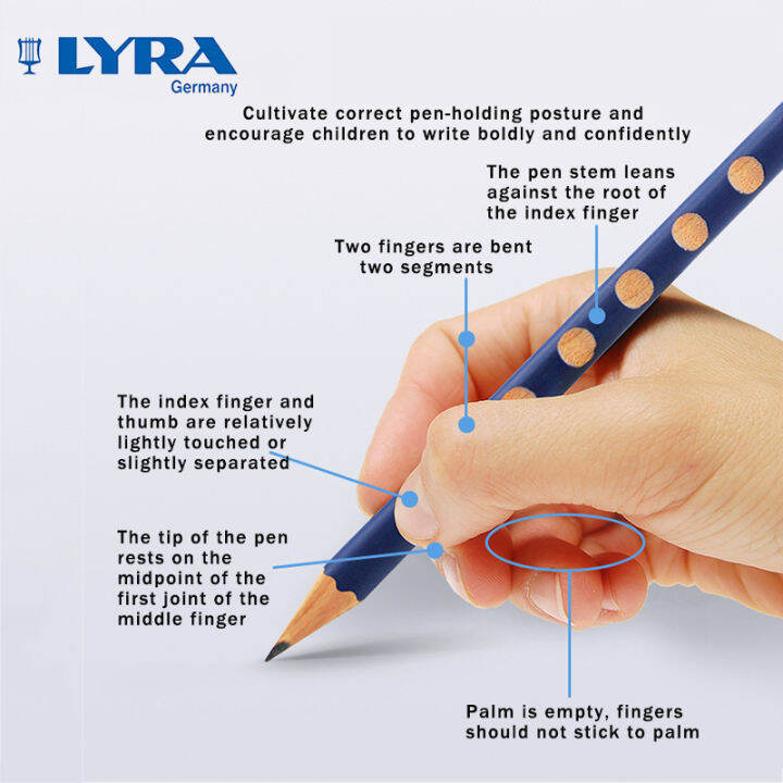 lyra-groove-slim-graphite-triangle-posture-correction-pencils-12pcs-kids-holding-pen-gesture-learning-writing-pencils-stationery