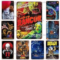 【YP】 Metal Sign Horror Movie Theme Shabby Iron Painting Tin Signs Wall Man Cave Film Theater Decoration