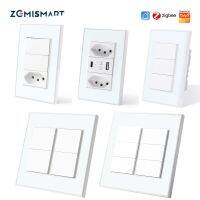 【DT】hot！ Zemismart Tuya Zigbee Brazil Socket and 1/2/3/4/6 Gangs 10A Tomada