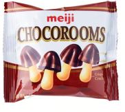 Bánh nấm Meiji Chocorooms 21g Mỹ. Date 05 2023