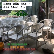 Bàn ghế cafe mây nhựa giá tại kho Hồng Gia Hân M724