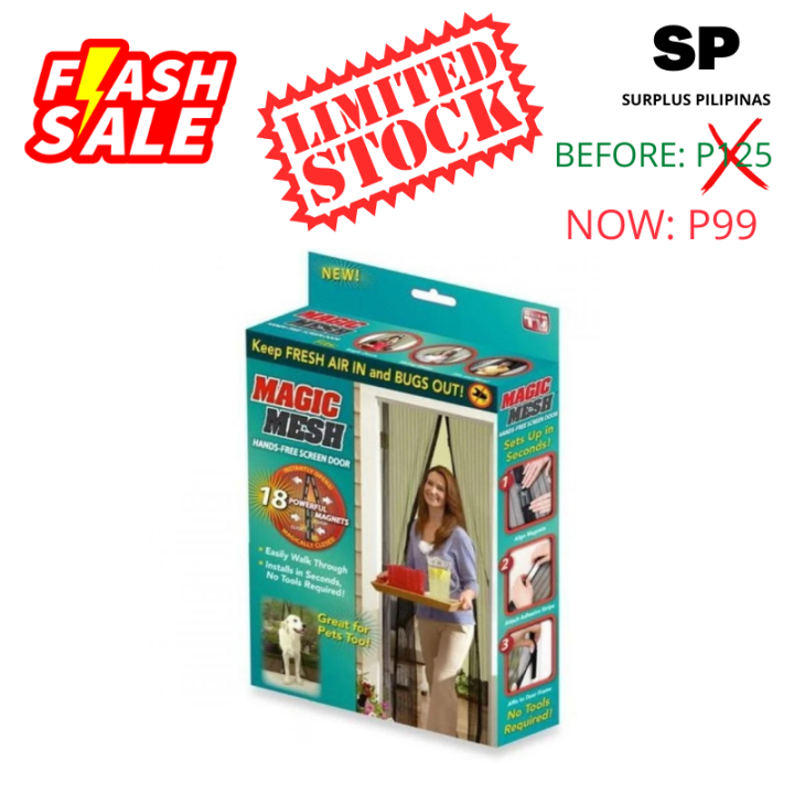 Magic Mesh Instant Screen Door (Black) Soft Screen Door Anti Mosquito