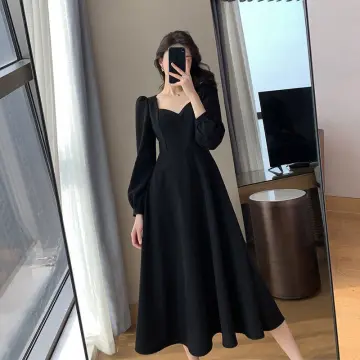 Summer Black Dresses For Women 2022 Off Shoulder V-Neck Fashion