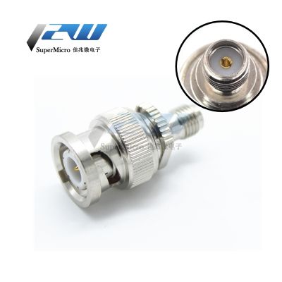 High quality pure copper adapter BNC male to SMA female outer screw inner hole BNC to SMA adapter