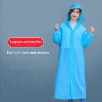 Adult Long Raincoat Eva Waterproof Raincoat men and women travel hooded beam port rain cape fishing camping