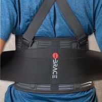 iBrace Back Support ?? Premium Back Brace and elastic Support Belt with Dual Adjustable Straps (black) ไอเบรซ เข็มขัดพยุงหลัง เข็มขัดสำหรับยกของหนัก พร้อมสายคาดบ่า สีดำ