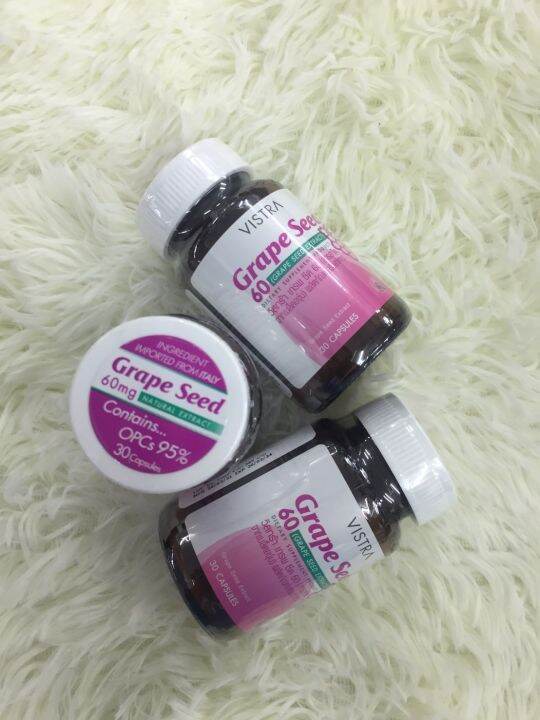 lotใหม่-พร้อมส่ง-vistra-grape-seed-extract-60-mg-30เม็ด-สารสกัดจากเมล็ดองุ่น