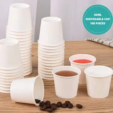 Pack Of 100 Disposable 50ml Small Paper Party Taste Cups, Free Shipping