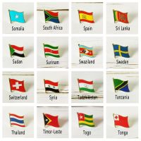 【CC】 Flag Metal Lapel Pin Badge All the Somalia South Africa Spain Sudan Sweden Syria Tanzania Togo