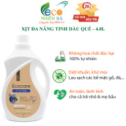 Nước lau kính ECOCARE 4L tinh dầu quế hữu cơ, xịt đa năng, lau bàn ăn