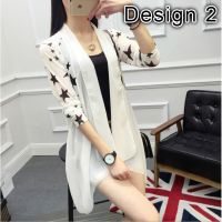 เสื้อคลุม Printed Long Korean Classic Cardigan