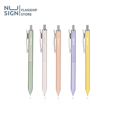 ์ีNusign ปากกาเจล ปากกา ปากกาหมึกกด ปากกาเจลหมึกสีดำ 1 ด้าม 5 สี ปากกาหมึกเจลหัว 0.05 มม. หัวปากกาลื่น สะดวกต่อการใช้งาน อุปกรณ์การณ์