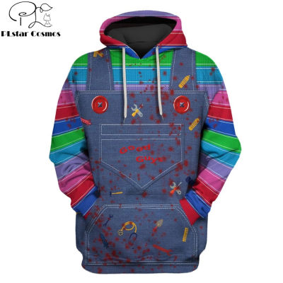 2019 New Fashion Men hoodies 3D Full-Print horror movie Chucky HoodieSweatshirt Apparel Cosplay costume Unisex Hoody streetwear