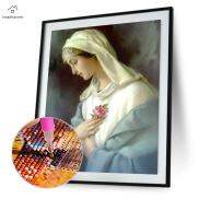 Bộ Tranh Đính Đá Tự Thêu Kim Cương Nhân Tạo Đức Mẹ Mary