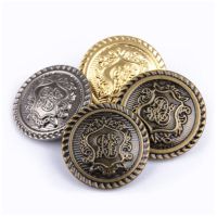 10pcs/lot 15mm Quality Vintage Coat button retro copper metal buttons Round Sweater Jeans Decorative accessories Haberdashery