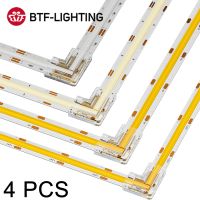 ❈☬∋ 4 PCS FCOB Transparent L Shape Cover Connectors Solderless for 2pin 8mm 10mm DIM 3pin 4pin 10mm CCT RGB FOB COB LED Strip Lights