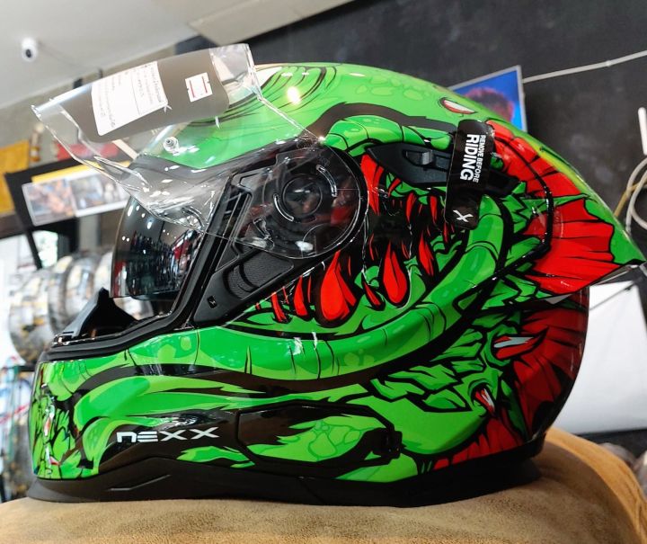 nexx-หมวกกันน็อกรุ่น-urban-sport-sx-100r-ลาย-abisal-green-red-เงียบกว่าที่เคย-หลักอากาศพลศาสตร์ที่ดีขึ้น