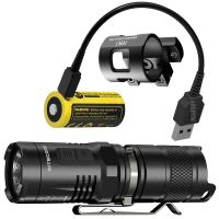 Nitecore ไฟฉาย MT10C แอลเอ็มแอลอีดี920,ไฟฉายติดหมวกกันน็อค LMA1 + ชาร์จพอร์ต USB NL1665R แบตเตอรี่แบบชาร์จไฟได้ไฟฉายเกี่ยวกับยุทธวิธีอีดีซีขนาดเล็ก