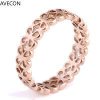 AVECON Lucky Heart Shaped Hollow Ring เวอร์ชั่นเกาหลีใหม่คู่แหวนแฟชั่นเครื่องประดับคู่อเนกประสงค์