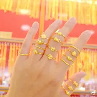 แหวนทองแท้ 0.4 กรัม มีให้เลือกครบลาย ทองแท้ 96.5% ขายได้ จำนำได้ มีใบรับประกัน แหวนทอง แหวนทองคำแท้