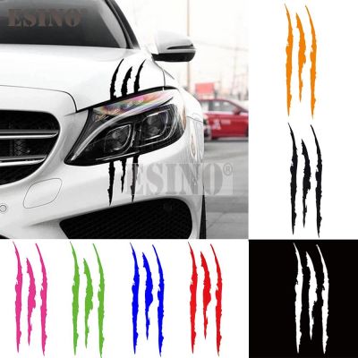 【CC】 Car Styling Claw Scratch Marks Headlight Decal Vinyl Stickers Carving