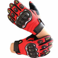 Happpybuyner 1 Pair Motorcycle Riding Gloves Full-Finger Anti-Slip Touch Screen Gloves Outdoor Sports Bicycle Mittens Unisex Women Men