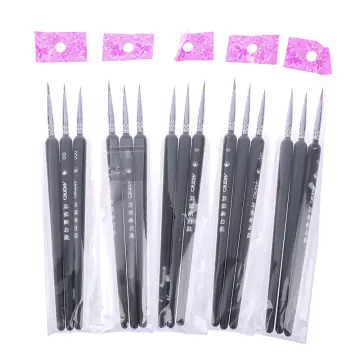 3pcs 0 00 000 Nylon Brush Hook Line Pen Professional Fine Tip