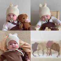 【hot sale】◘❆ C05 Se7en Child Baby Fort ins Korean Version Solid Color Knitted Wool Hat Children Ears Pullover Autumn Winter Warm