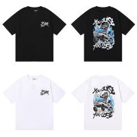 [S-5XL] เสื้อยืดแขนสั้น คอกลม ผ้าฝ้าย พิมพ์ลายการ์ตูนรถบรรทุก Trapstar Crazy น่ารัก แฟชั่นฤดูร้อน สําหรับผู้ชาย และผู้หญS-5XL