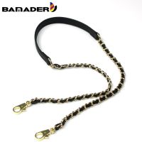 New Replacement Bag Strap With Copper Chain Wear Leather Strips High Quality Pure Copper Metal Bag Chain Ladies Shoulder Strap