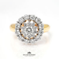 แหวนเพชร Flower Halo Diamond Ring